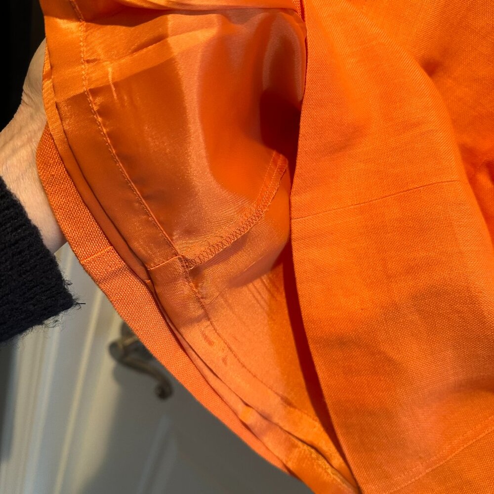 Orange Talbots Linen dress - Picture 3 of 5